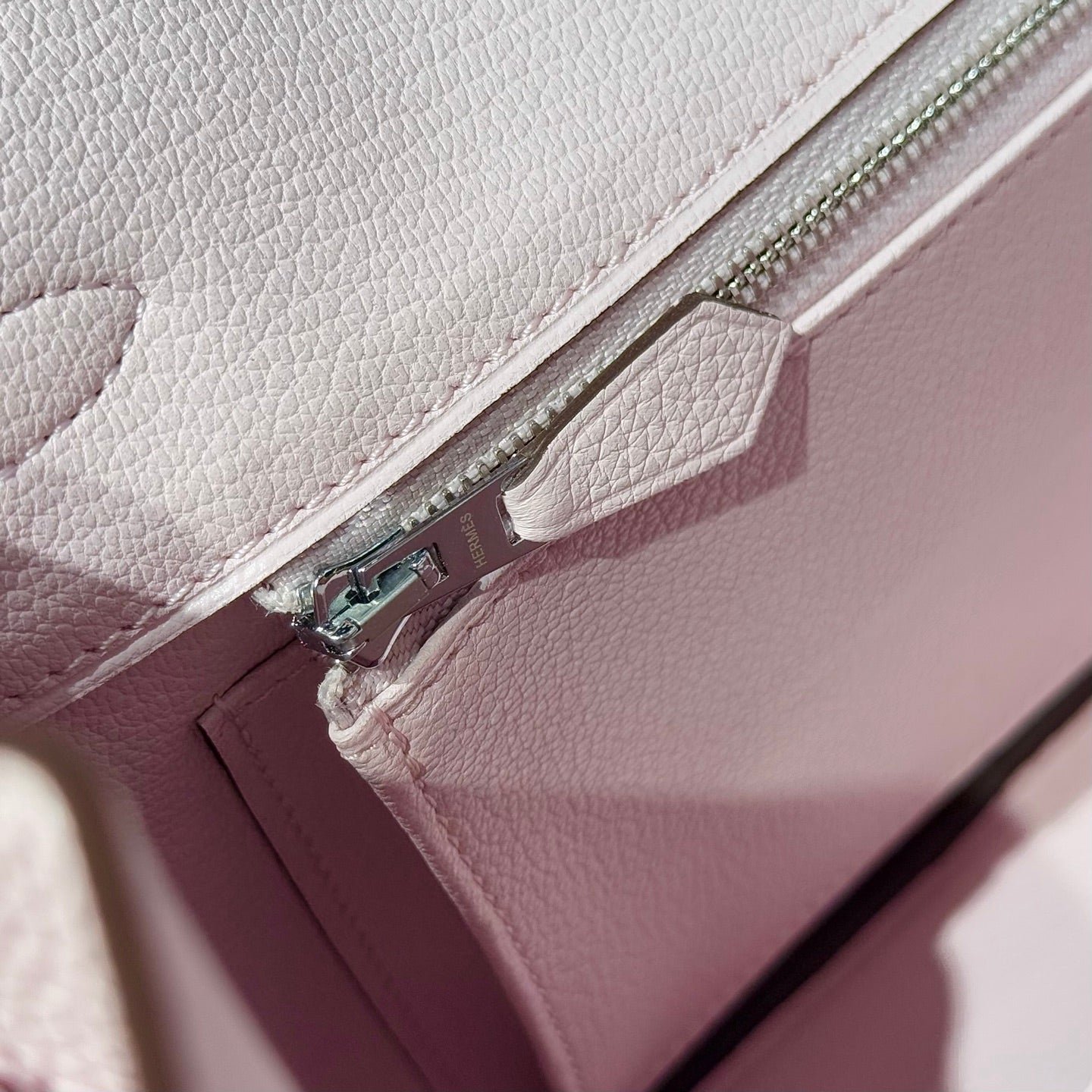 HERMES 25S MEDIUM BIRKIN 25 IN PINK BABY CALFSKIN SILVER HARDWARE - Image 17