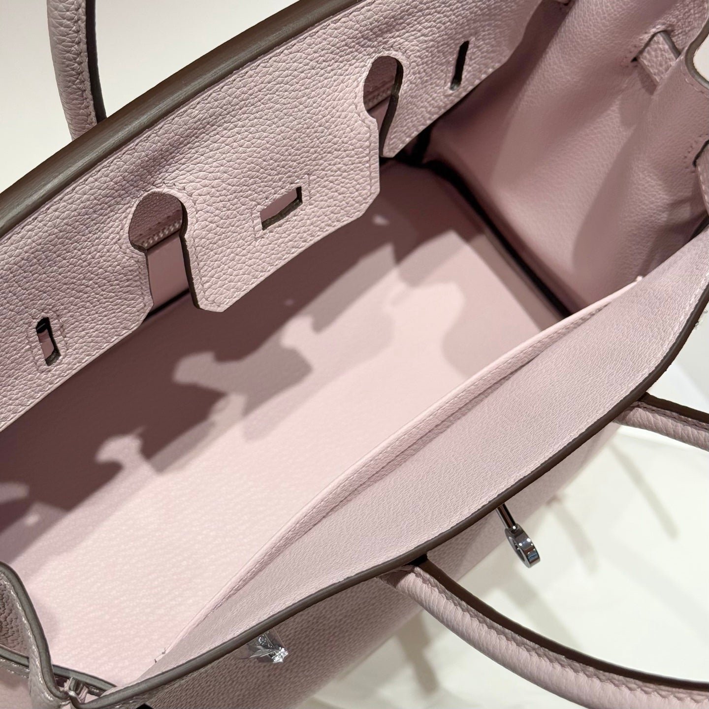 HERMES 25S MEDIUM BIRKIN 25 IN PINK BABY CALFSKIN SILVER HARDWARE - Image 4