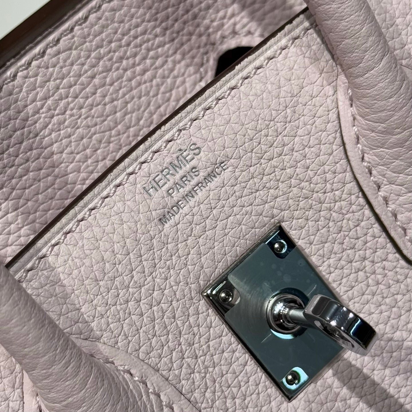 HERMES 25S MEDIUM BIRKIN 25 IN PINK BABY CALFSKIN SILVER HARDWARE - Image 5