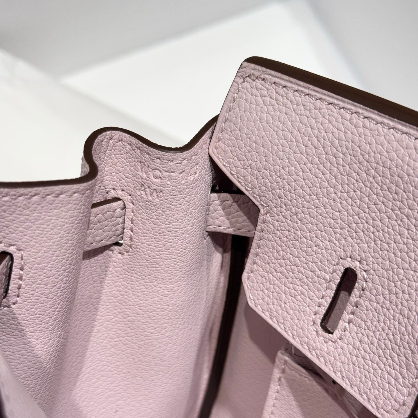 HERMES 25S MEDIUM BIRKIN 25 IN PINK BABY CALFSKIN SILVER HARDWARE - Image 18