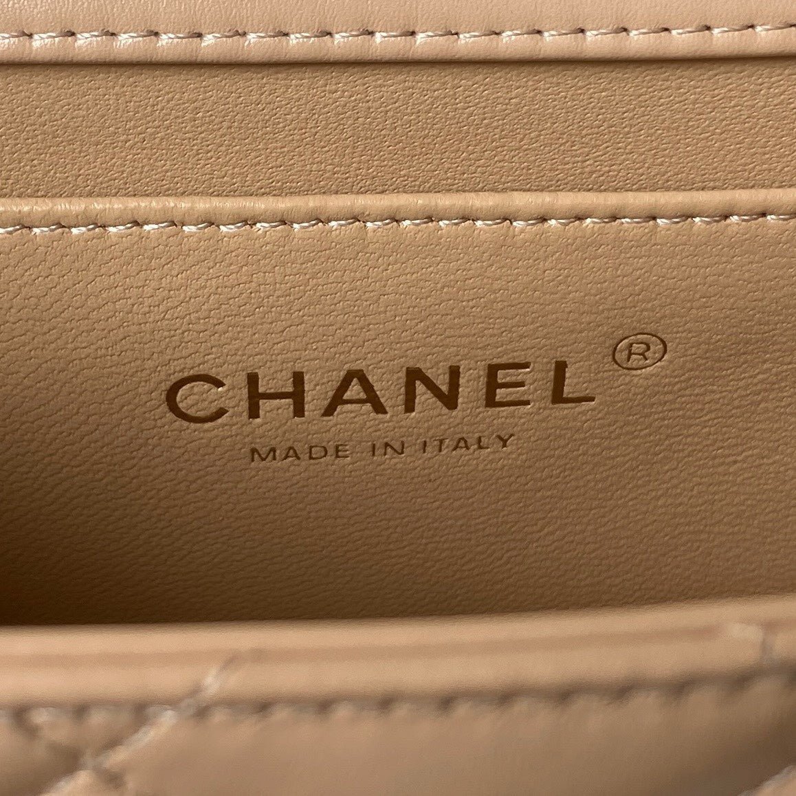 CHANEL 25S MINI FLAP BAG 19 IN TAN BROWN CALFSKIN GOLD HARDWARE - Image 8