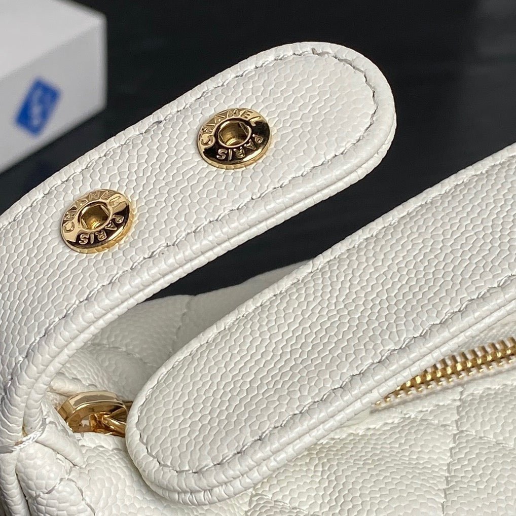 CHANEL 25S HOBO BAG 22 IN WHITE CAVIAR LEATHER - Image 15