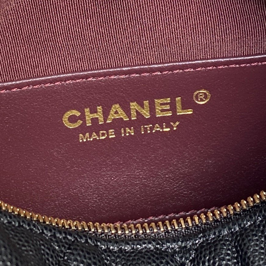 CHANEL 25S HOBO BAG 22 IN BLACK CAVIAR LEATHER - Image 18