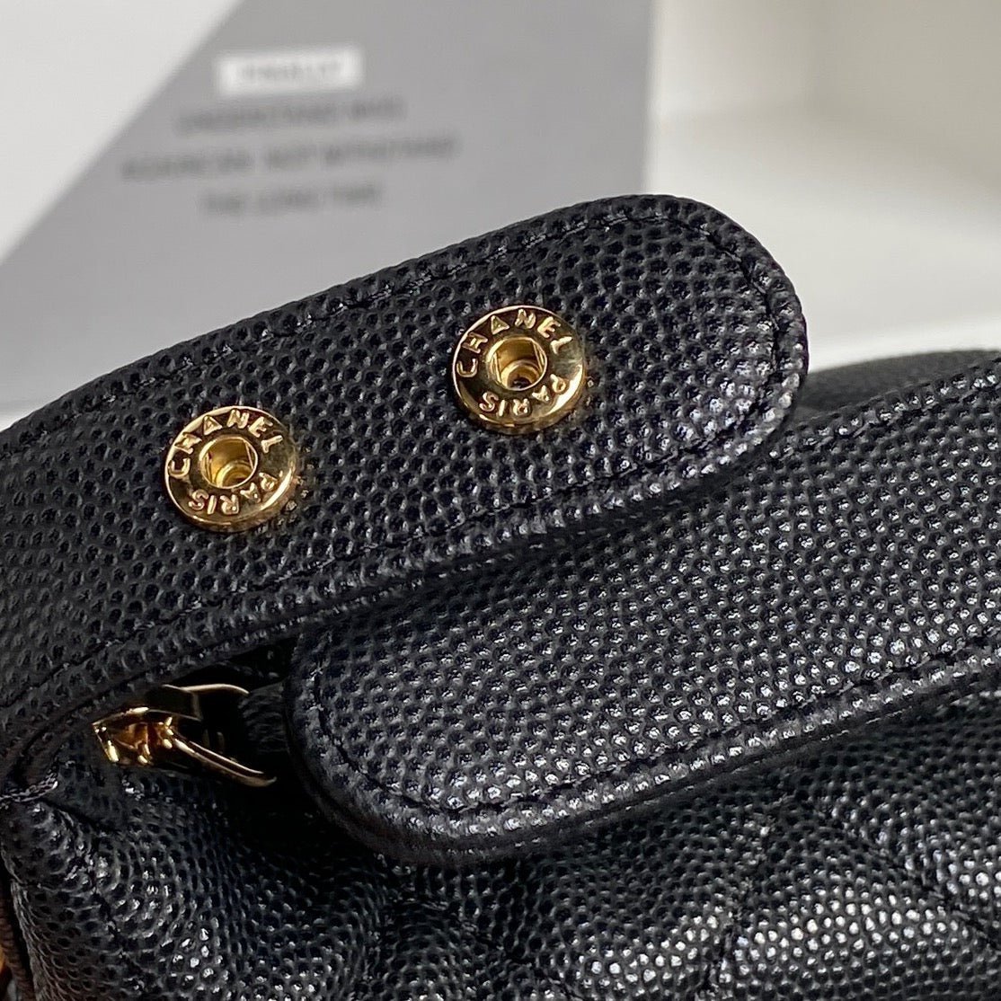 CHANEL 25S HOBO BAG 22 IN BLACK CAVIAR LEATHER - Image 5