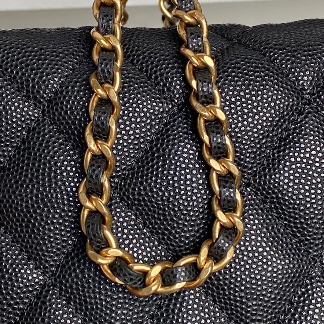 CHANEL 25S HOBO BAG 22 IN BLACK CAVIAR LEATHER - Image 4
