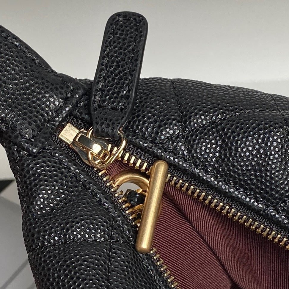 CHANEL 25S HOBO BAG 22 IN BLACK CAVIAR LEATHER - Image 6