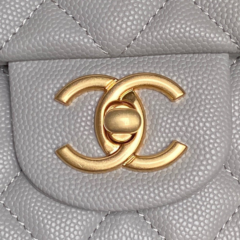 CHANEL 25S FLAP BAG 19 IN CHARCOAL GRAY CALFSKIN GOLD HARDWARE - Image 4