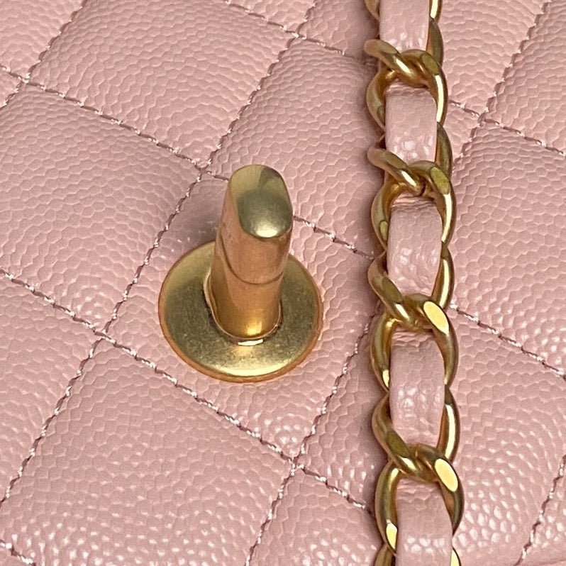 CHANEL 25S FLAP BAG 19 IN PINK CALFSKIN GOLD HARDWARE - Image 7