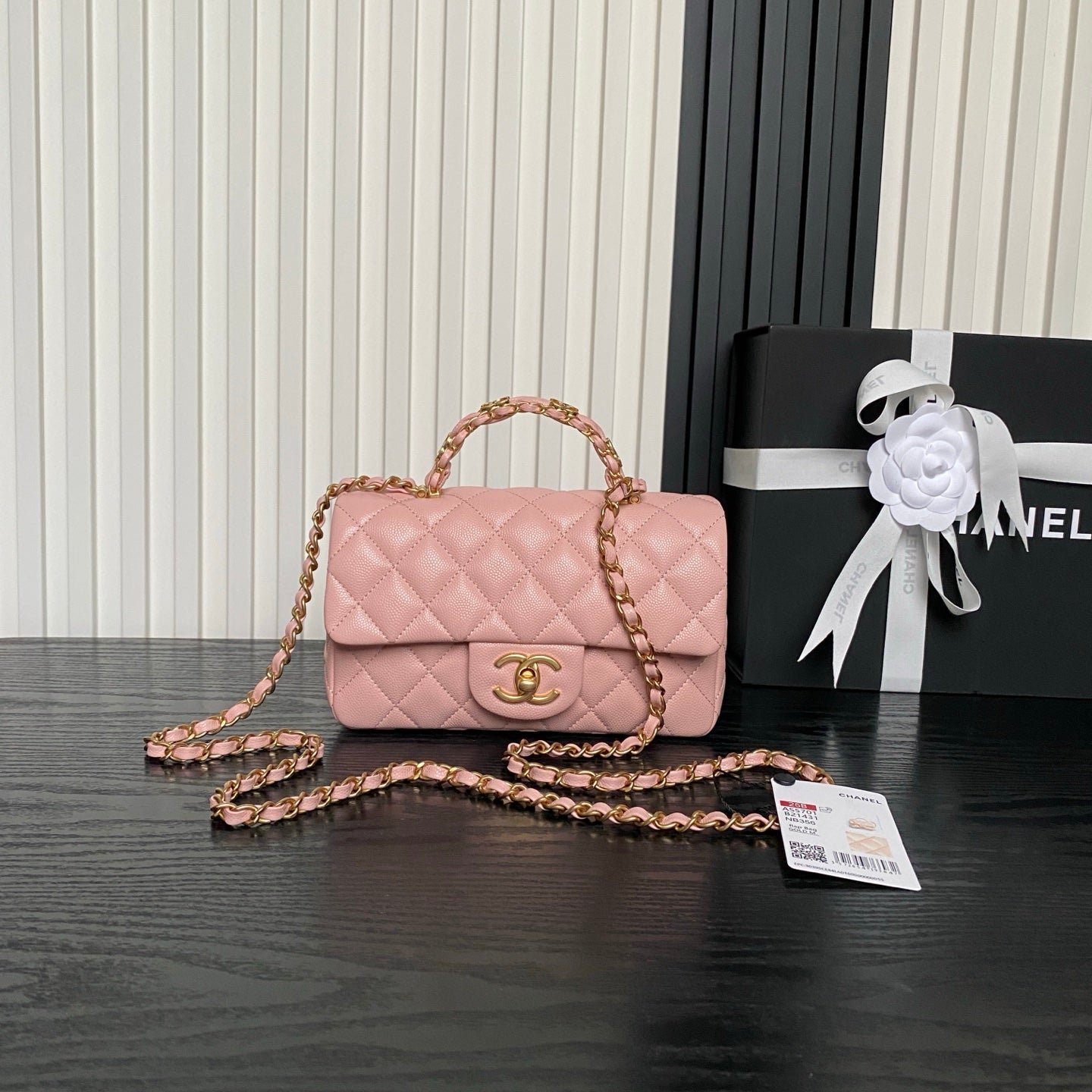 CHANEL 25S FLAP BAG 19 IN PINK CALFSKIN GOLD HARDWARE - Image 10