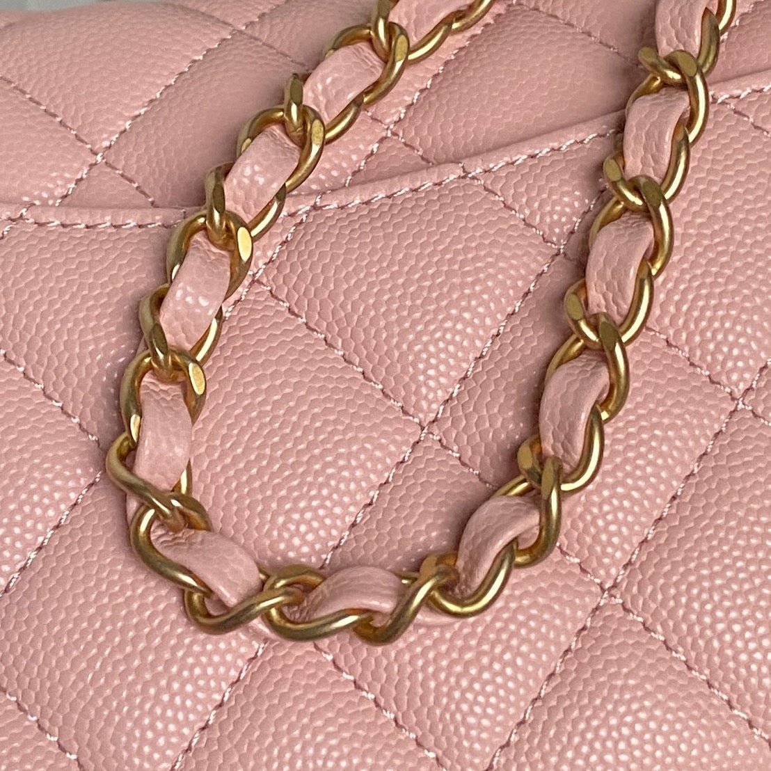 CHANEL 25S FLAP BAG 19 IN PINK CALFSKIN GOLD HARDWARE - Image 17