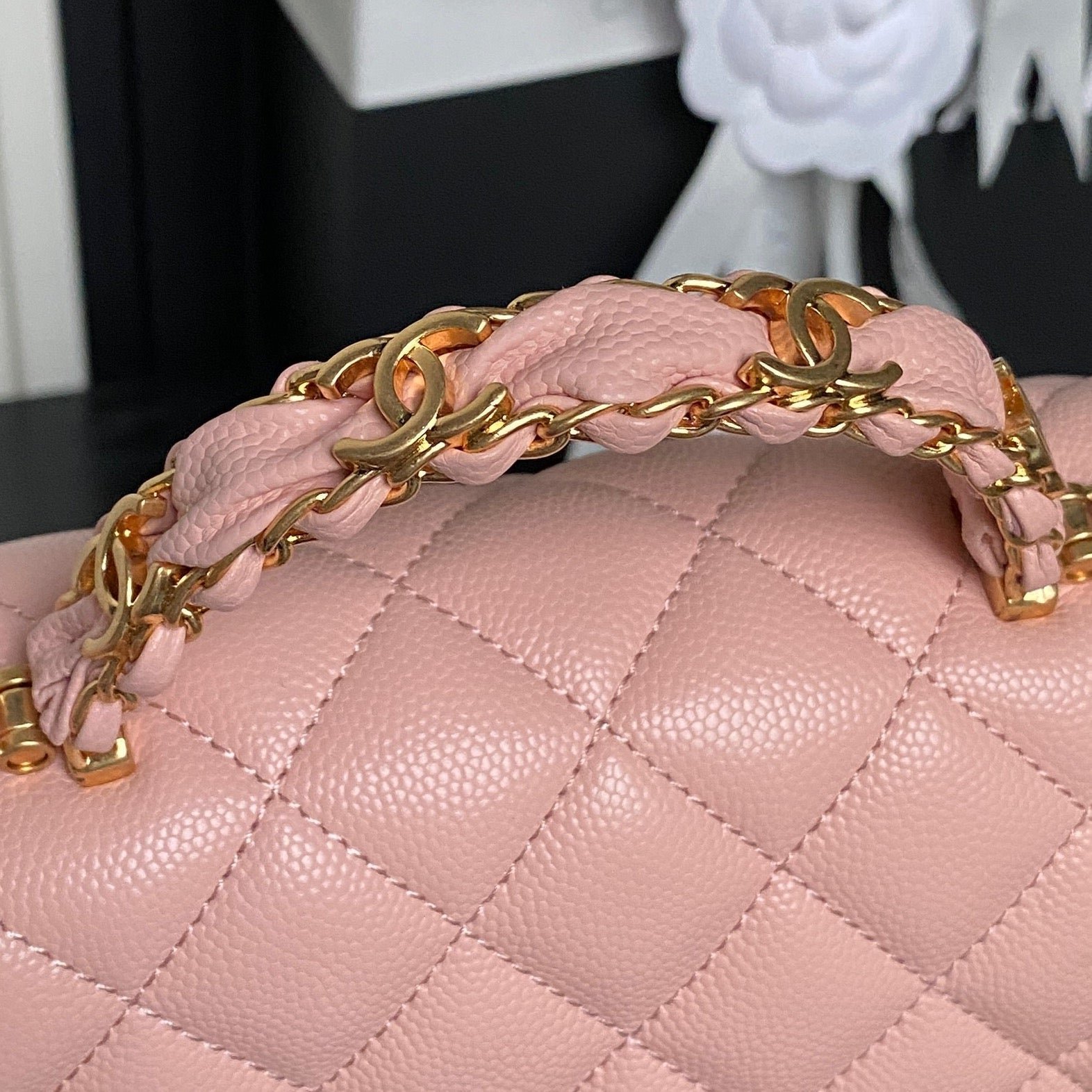 CHANEL 25S FLAP BAG 19 IN PINK CALFSKIN GOLD HARDWARE - Image 13