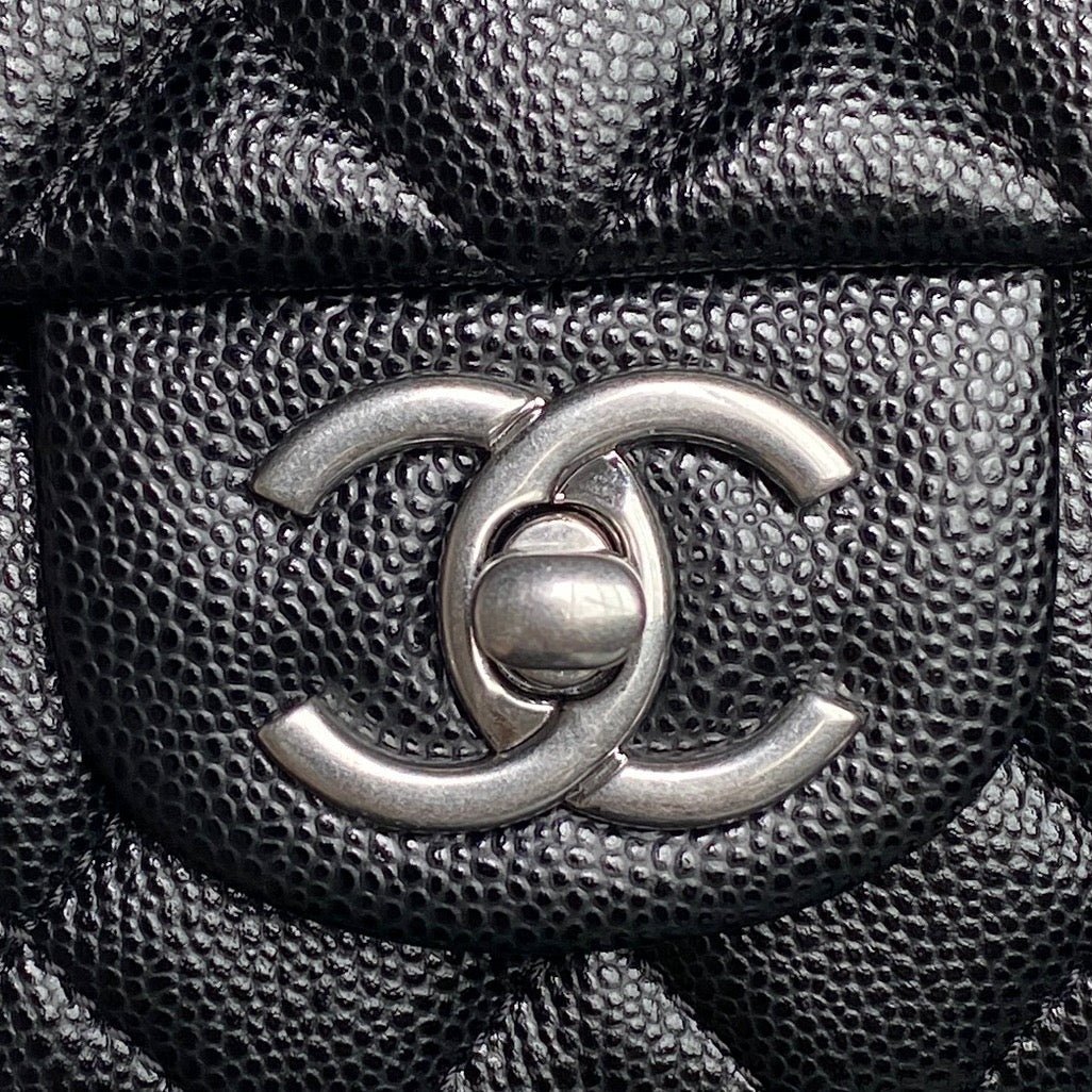 CHANEL 25S FLAP BAG 19 IN BLACK CALFSKIN SILVER HARDWARE - Image 12