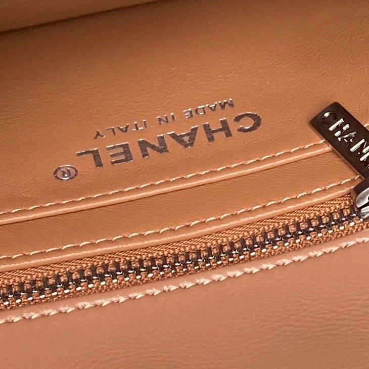 CHANEL 25S FLAP BAG 20 IN DARK CARAMEL CALFSKIN SILVER HARDWARE - Image 17