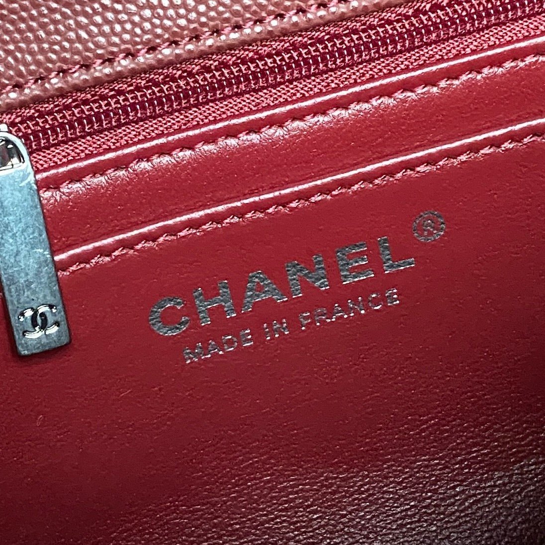 CHANEL 25S FLAP BAG 22 IN BURGUNDY CALFSKIN SILVER HARDWARE - Image 18