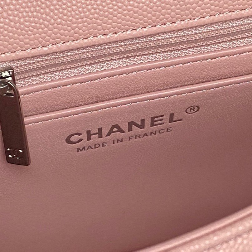 CHANEL 25S FLAP BAG 22 IN PINK CALFSKIN SILVER HARDWARE - Image 17