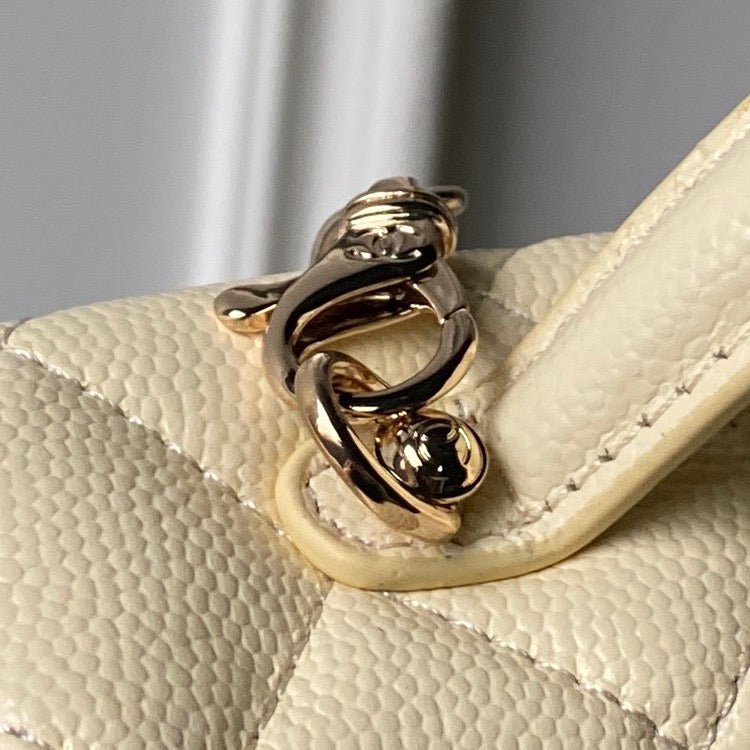 CHANEL 25S VANITY BAG 20 IN CREAMY BEIGE CAVIAR LEATHER - Image 5