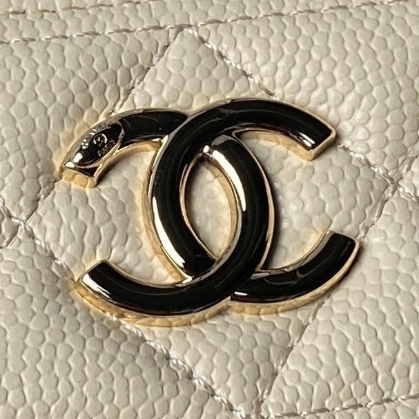 CHANEL 25S VANITY BAG 20 IN CREAMY BEIGE CAVIAR LEATHER - Image 3