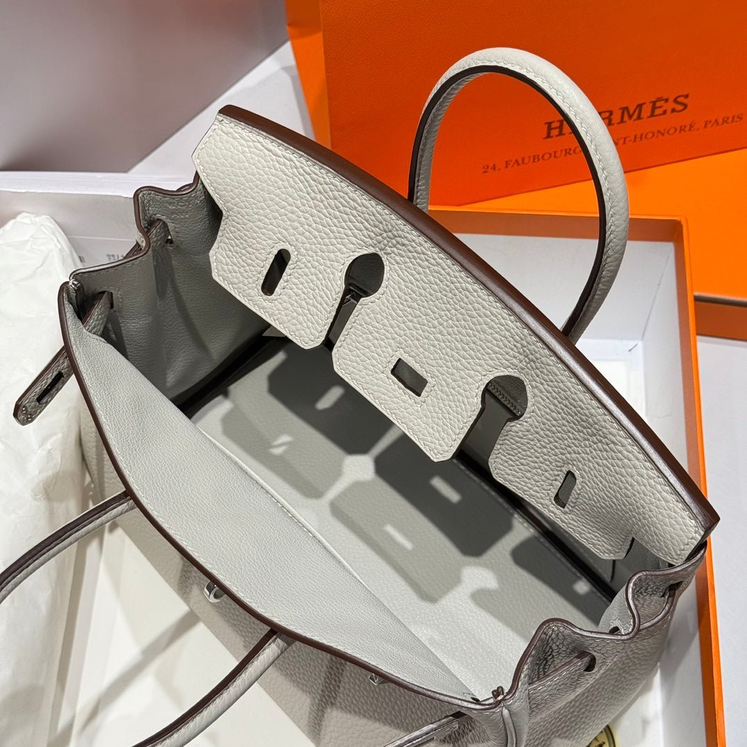 HM BIRKIN 25CM IN CREAM TOGO LEATHER SILVER HARDWARE - Image 13