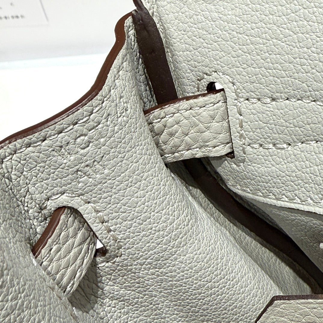 HM BIRKIN 25CM IN CREAM TOGO LEATHER SILVER HARDWARE - Image 6