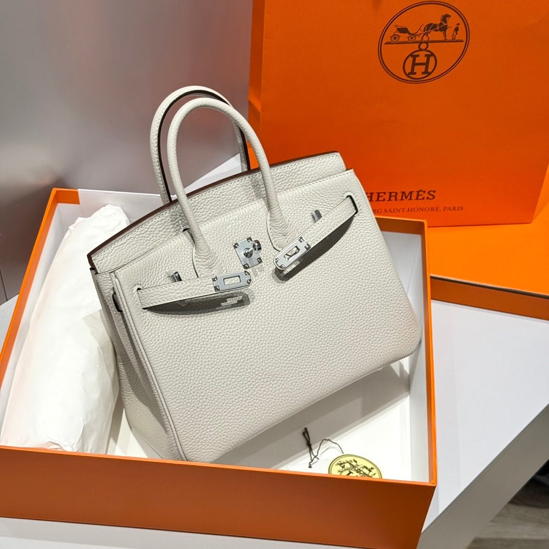 HM BIRKIN 25CM IN CREAM TOGO LEATHER SILVER HARDWARE - Image 11