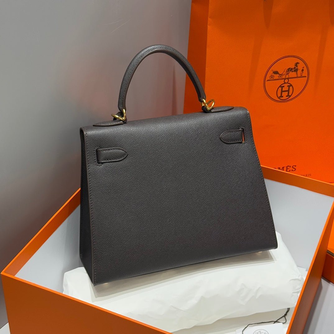 KELLY 28CM IN EBENE EPSOM CALFSKIN GOLD HARDWARE - Image 3