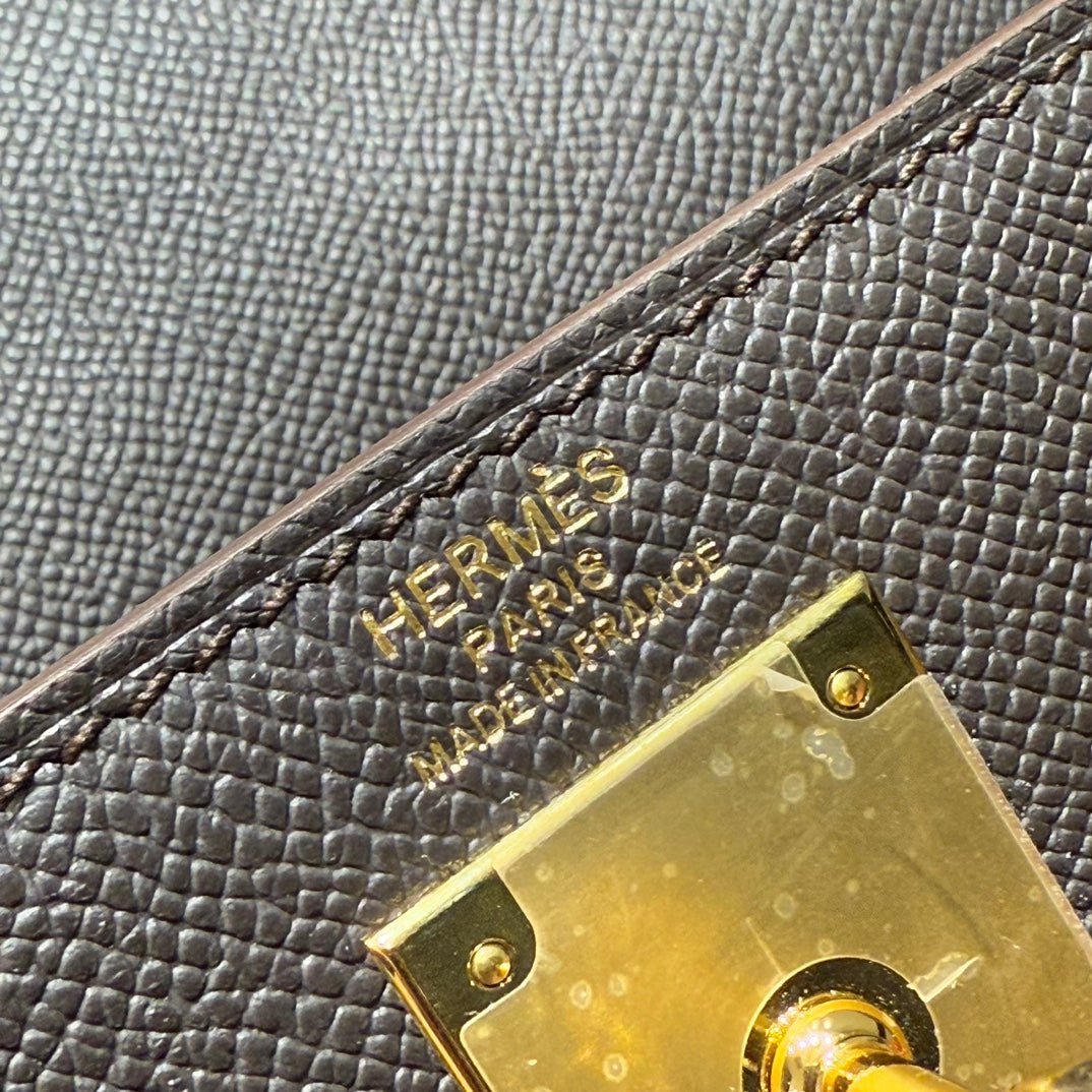 KELLY 28CM IN EBENE EPSOM CALFSKIN GOLD HARDWARE - Image 5