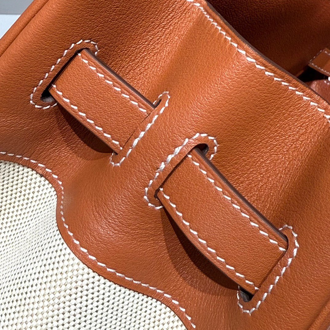 HM BIRKIN 35CM IN VEAU BARENIA SWIFT CALFSKIN ERCU TOILE CANVAS - Image 4