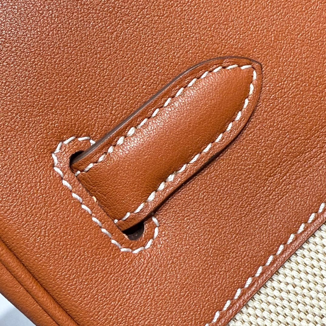 HM BIRKIN 35CM IN VEAU BARENIA SWIFT CALFSKIN ERCU TOILE CANVAS - Image 14