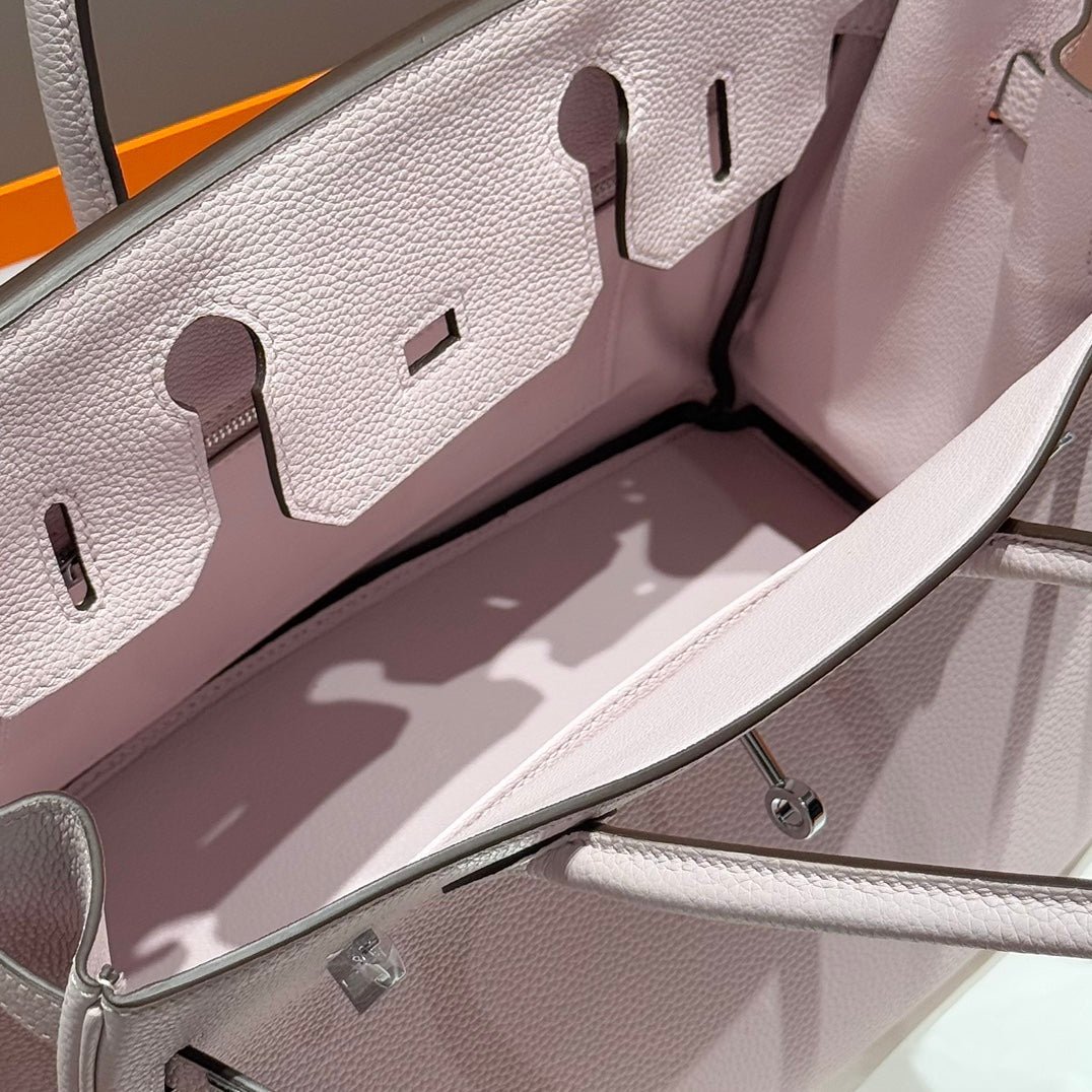 HERMES 25S BIRKIN 30 IN PINK BABY CALFSKIN SILVER HARDWARE - Image 12