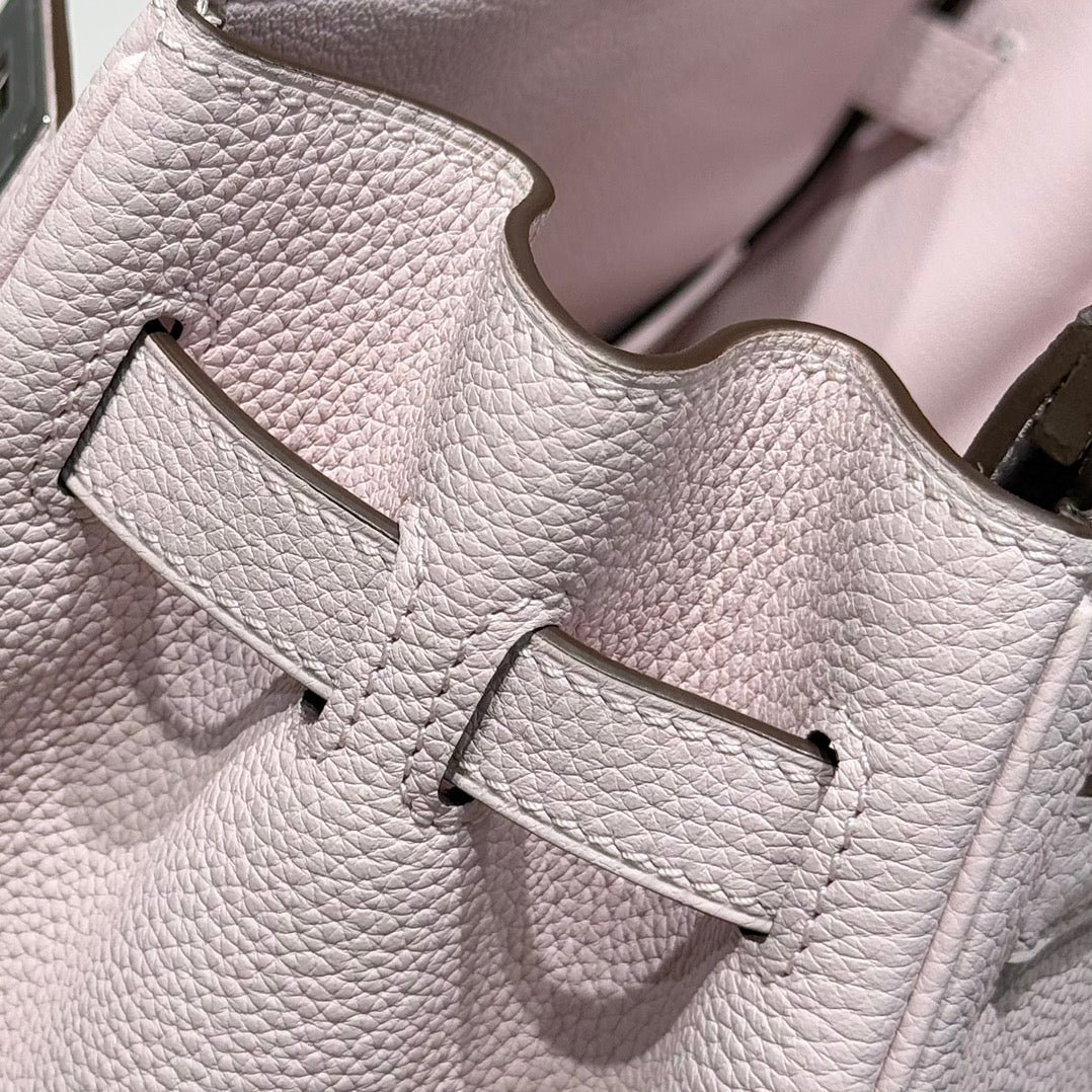 HERMES 25S BIRKIN 30 IN PINK BABY CALFSKIN SILVER HARDWARE - Image 5