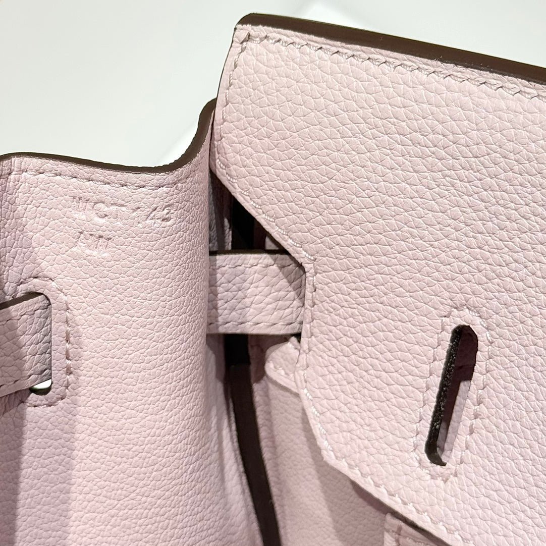 HERMES 25S BIRKIN 30 IN PINK BABY CALFSKIN SILVER HARDWARE - Image 17