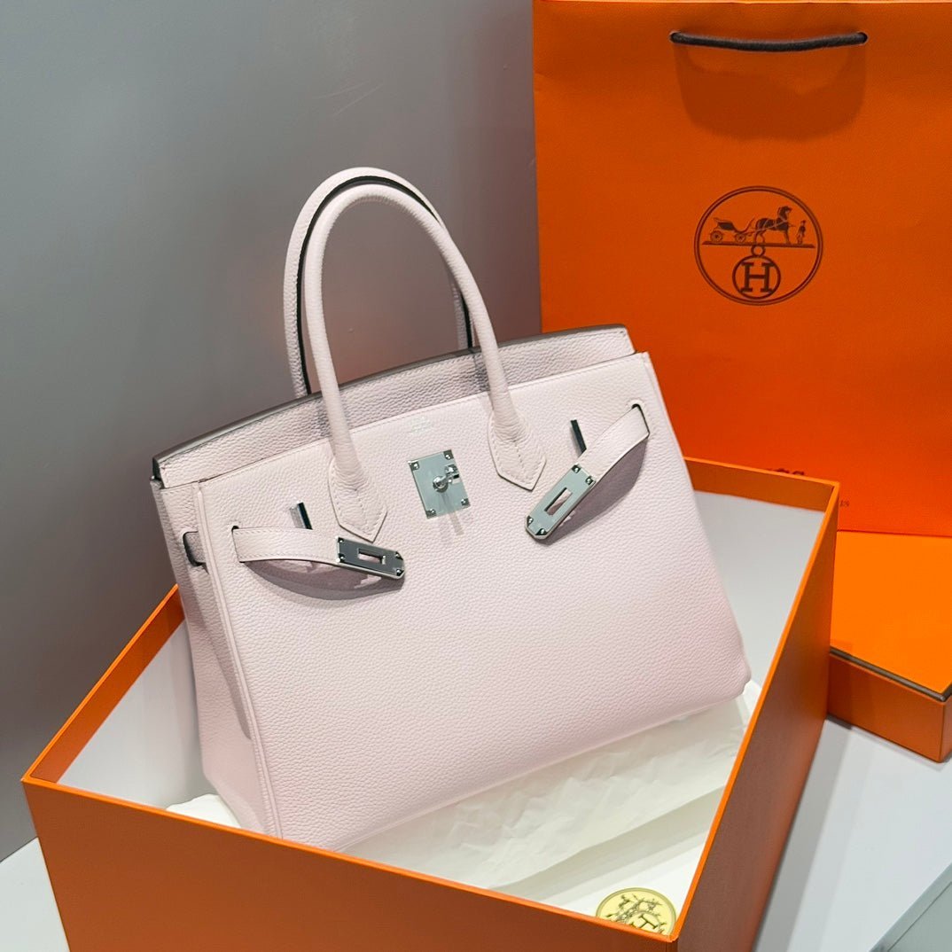 HERMES 25S BIRKIN 30 IN PINK BABY CALFSKIN SILVER HARDWARE - Image 2