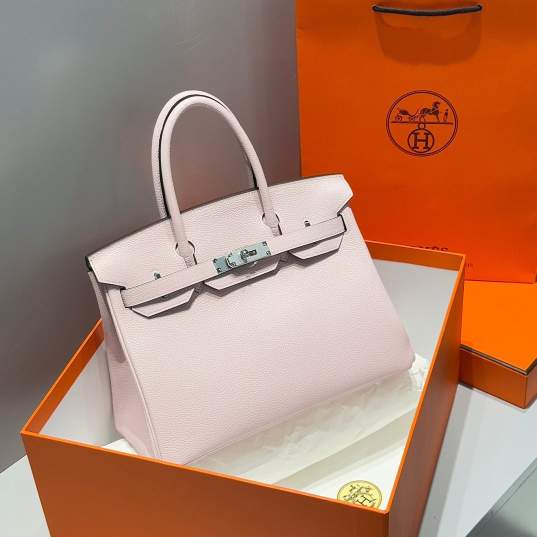 HERMES 25S BIRKIN 30 IN PINK BABY CALFSKIN SILVER HARDWARE - Image 10