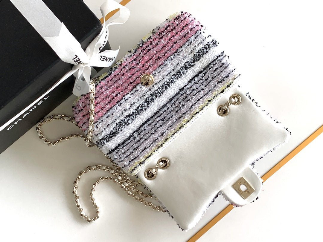 CC MINI 21 FLAP BAG IN COLORFUL WOOL TWEED - Image 3