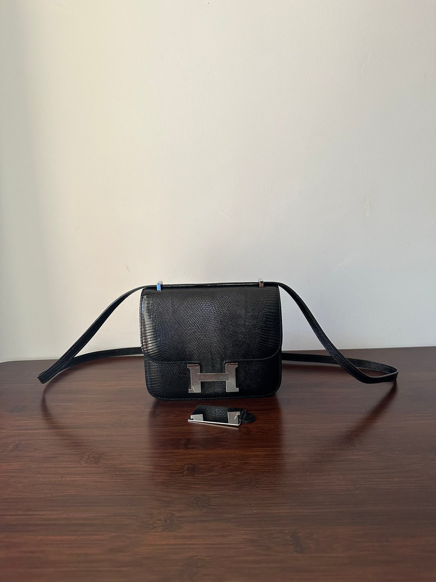 CONSTANCE 18 BLACK LIZARD SILVER HARDWARE - Image 11
