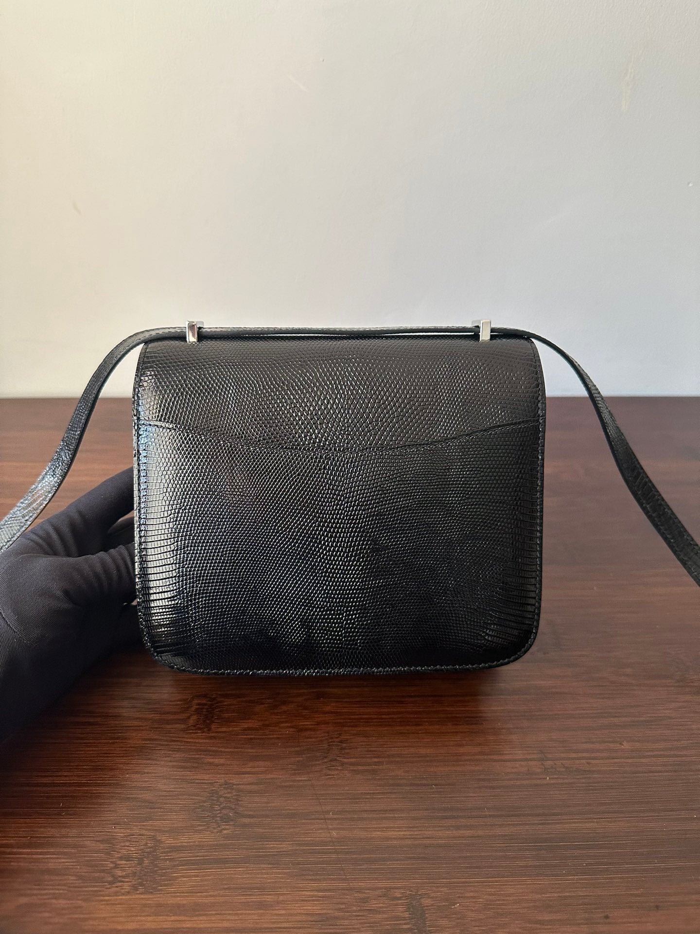 CONSTANCE 18 BLACK LIZARD SILVER HARDWARE - Image 6