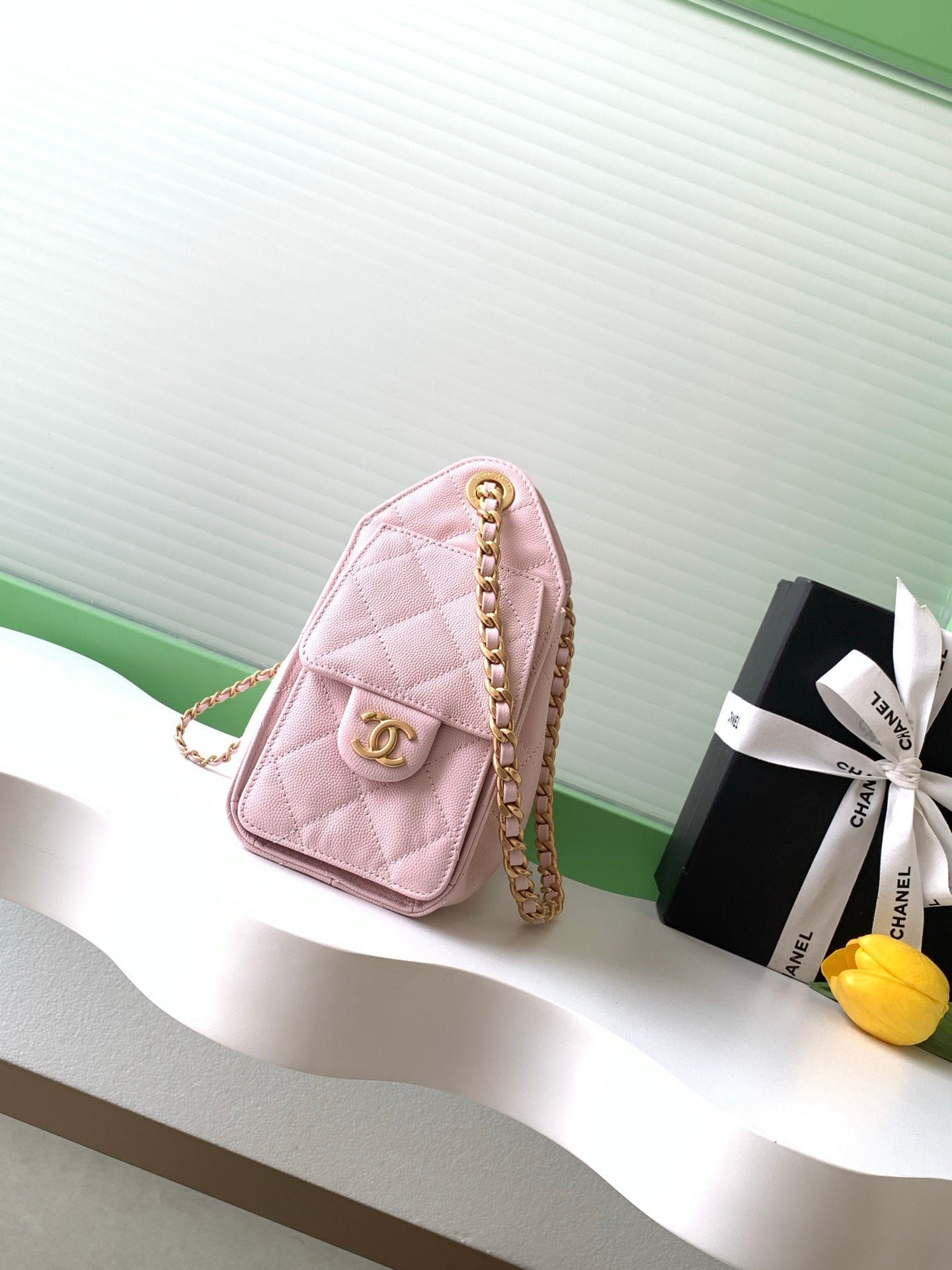 CHANEL 25S HOBO BAG 22 IN LIGHT PINK CAVIAR WITH GOLD HARDWARE - Image 3