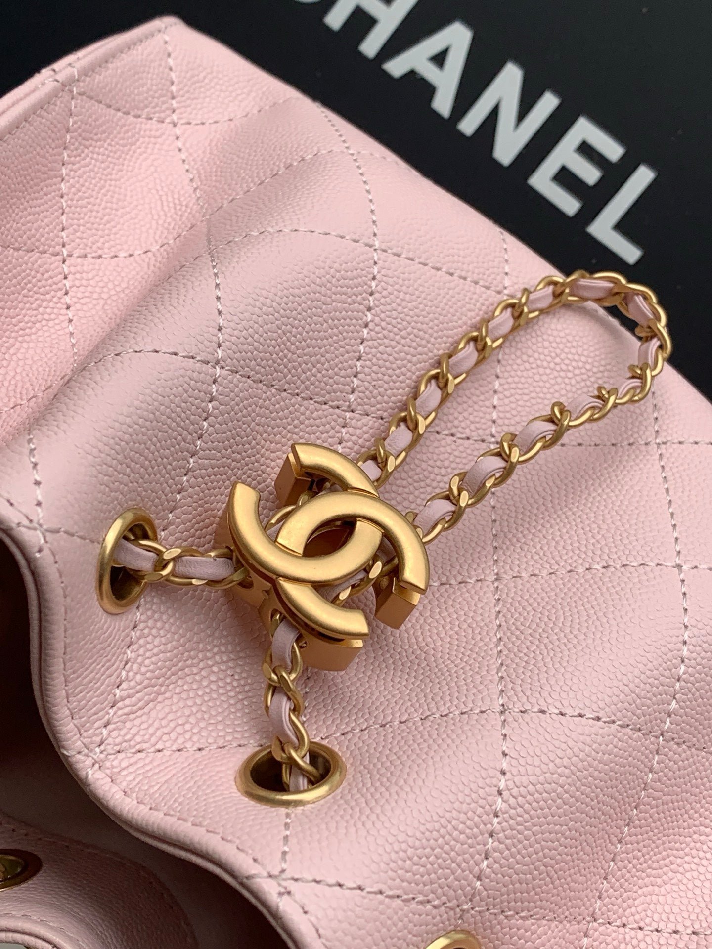 CHANEL 25S HOBO BAG 22 IN LIGHT PINK CAVIAR WITH GOLD HARDWARE - Image 4
