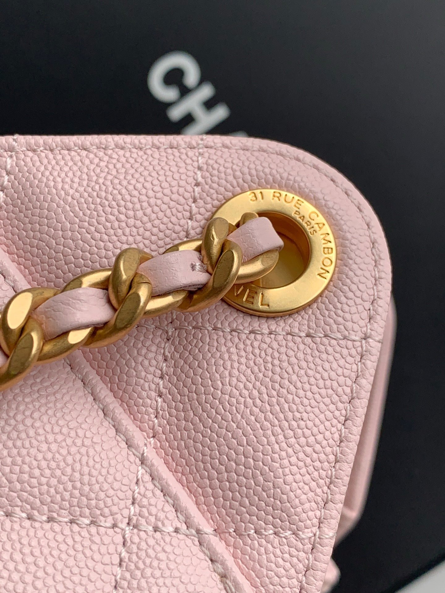 CHANEL 25S HOBO BAG 22 IN LIGHT PINK CAVIAR WITH GOLD HARDWARE - Image 9