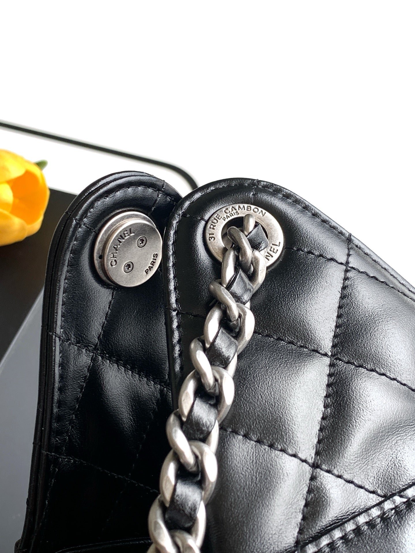 CHANEL 26S HOBO BAG 30 IN BLACK CALFSKIN - Image 14