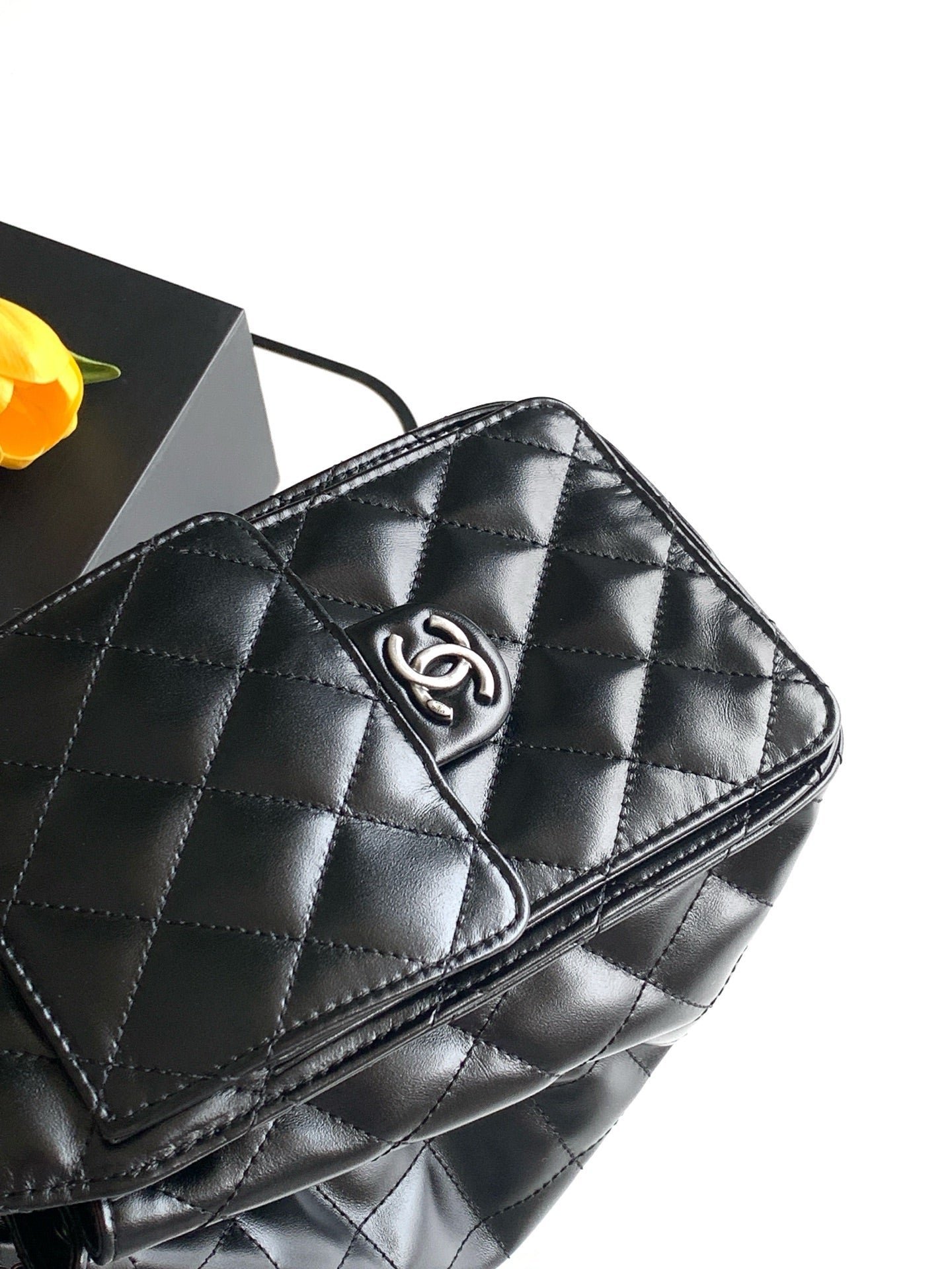CHANEL 26S HOBO BAG 30 IN BLACK CALFSKIN - Image 8