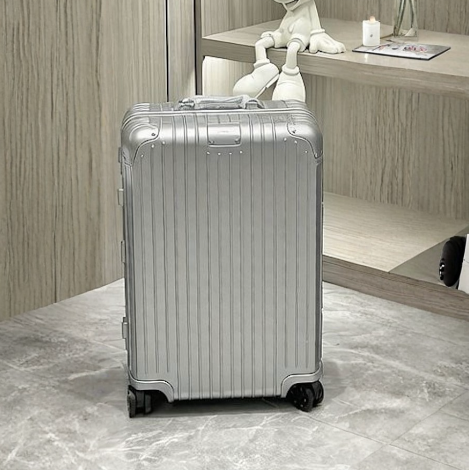 Medium Arctic Silver Luxury Iconic Designer Suitcase