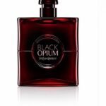 YSL Black opium EDP over red