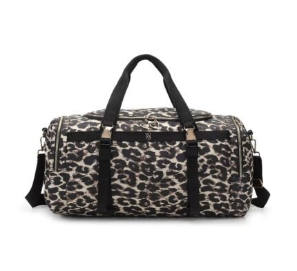 Victoria's Secret Leopard Print Weekender Travel Duffle Bag