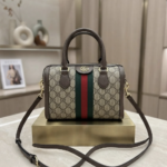 Gucci Small Ophidia Boston Bag in GG Fabric