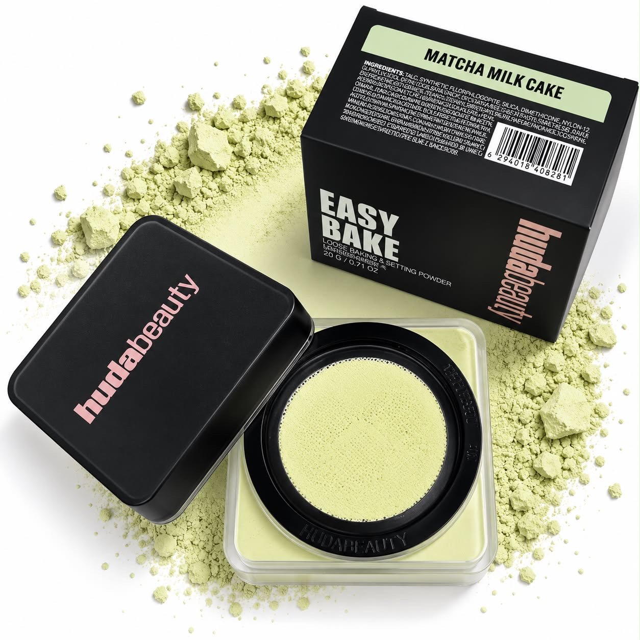 a9dcf9f0-221b-4f2e-883e-a6437de630c1 Huda Beauty Easy Bake Loose Baking & Setting Powder | Matcha Milk Cake - Image 1