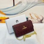 Aigner 037 Wallet on Chain – Burgundy, 19 cm