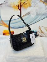 Aigner A185 Shoulder Bag – Black, 20 cm - Image 2