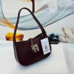 Aigner A185 Shoulder Bag – Burgundy, 20 cm