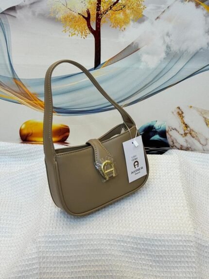 Aigner A185 Shoulder Bag – Khaki, 20 cm